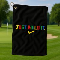 Just Build It Master Builder Building Block Golf Towel