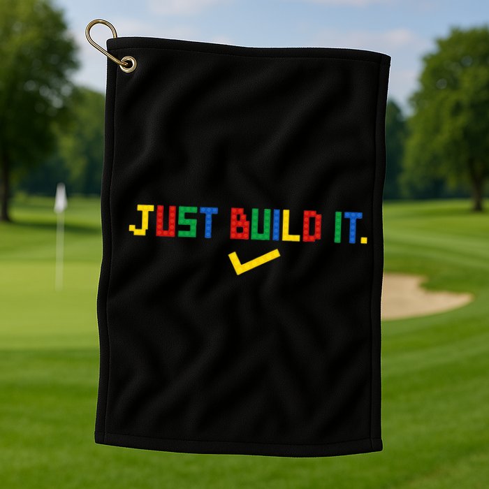 Just Build It Master Builder Building Block Golf Towel