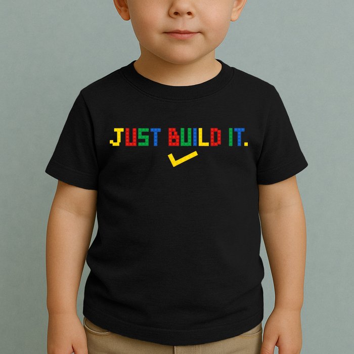 Just Build It Master Builder Building Block Toddler T-Shirt
