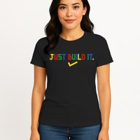 Just Build It Master Builder Building Block Womens T-Shirt