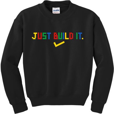 Just Build It Master Builder Building Block Kids Sweatshirt