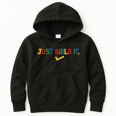 Just Build It Master Builder Building Block Kids Hoodie