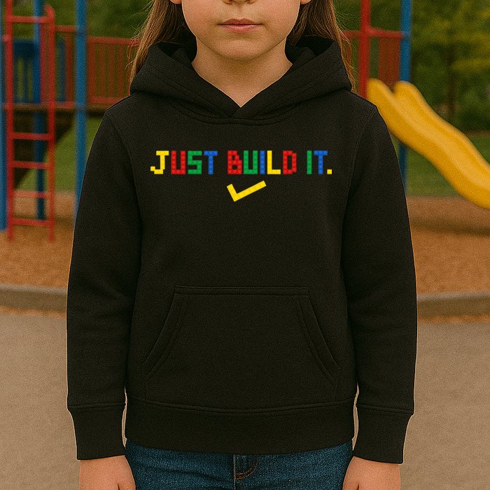 Just Build It Master Builder Building Block Kids Hoodie