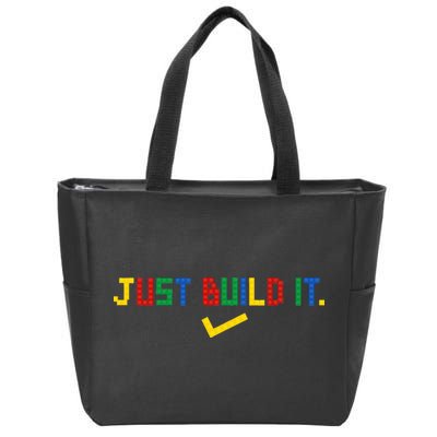 Just Build It Master Builder Building Block Zip Tote Bag