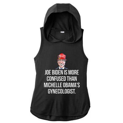 Joe Biden Is More Confused Than ObamaS Gynecologist Ladies PosiCharge Tri-Blend Wicking Draft Hoodie Tank