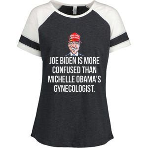 Joe Biden Is More Confused Than ObamaS Gynecologist Enza Ladies Jersey Colorblock Tee