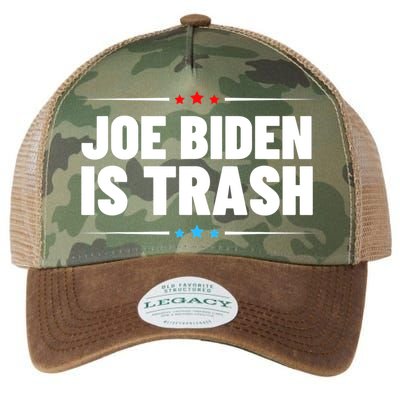 Joe Biden Is Trash Political Statement Trump Politics Legacy Tie Dye Trucker Hat