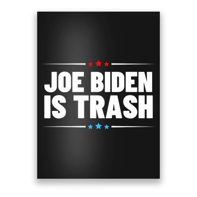 Joe Biden Is Trash Political Statement Trump Politics Poster