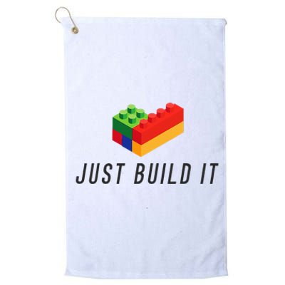 Just Build It Blocks Bricks Building Blocks Toy Platinum Collection Golf Towel