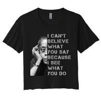 James Baldwin I Can’t Believe What You Say Black History Month Women's Crop Top Tee