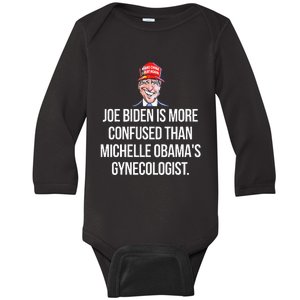 Joe Biden Is More Confused Than ObamaS Gynecologist Baby Long Sleeve Bodysuit