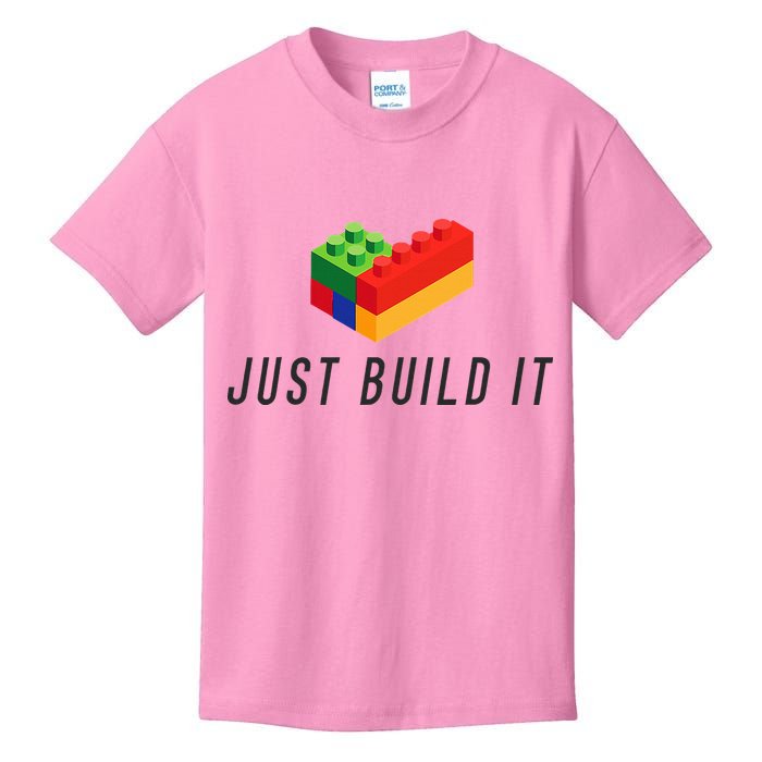 Just Build It Blocks Bricks Building Blocks Toy Kids T-Shirt