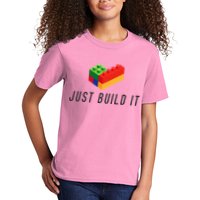 Just Build It Blocks Bricks Building Blocks Toy Kids T-Shirt