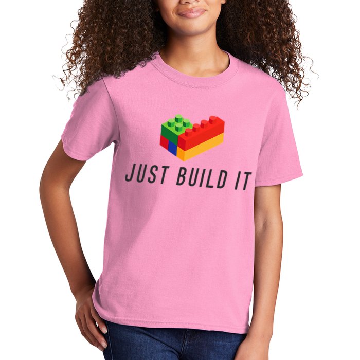 Just Build It Blocks Bricks Building Blocks Toy Kids T-Shirt