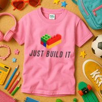 Just Build It Blocks Bricks Building Blocks Toy Kids T-Shirt
