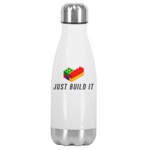 Just Build It Blocks Bricks Building Blocks Toy Stainless Steel Insulated Water Bottle