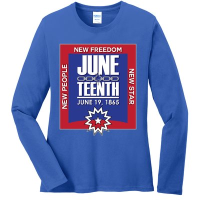 Juneteenth Black Independence Day June 19 1865 Freedom Cool Gift Ladies Long Sleeve Shirt