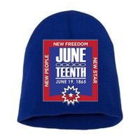 Juneteenth Black Independence Day June 19 1865 Freedom Cool Gift Short Acrylic Beanie