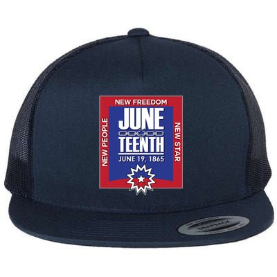 Juneteenth Black Independence Day June 19 1865 Freedom Cool Gift Flat Bill Trucker Hat