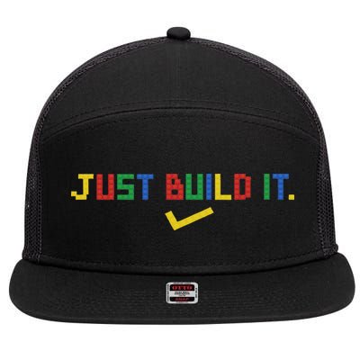 Just Build It Master Builder Building Block 7 Panel Mesh Trucker Snapback Hat