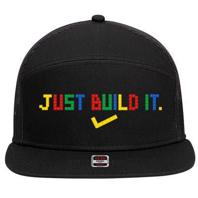 Just Build It Master Builder Building Block 7 Panel Mesh Trucker Snapback Hat