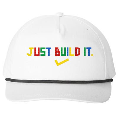 Just Build It Master Builder Building Block Snapback Five-Panel Rope Hat