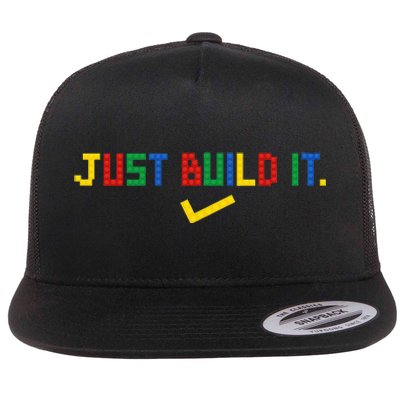 Just Build It Master Builder Building Block Flat Bill Trucker Hat