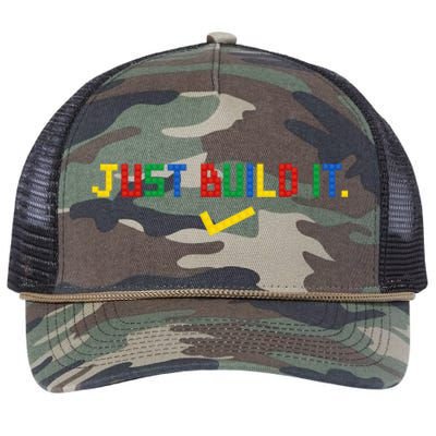 Just Build It Master Builder Building Block Retro Rope Trucker Hat Cap