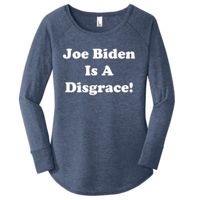 Joe Biden Is A Disgrace Women's Perfect Tri Tunic Long Sleeve Shirt