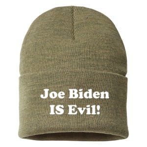 Joe Biden Is Evil Sustainable Knit Beanie