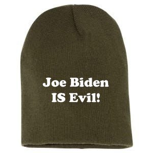 Joe Biden Is Evil Short Acrylic Beanie