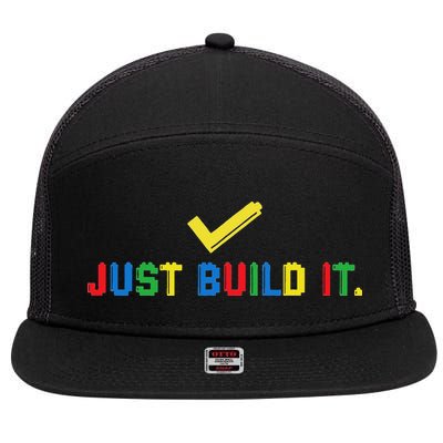 Just Build It Master Builder Building Block 7 Panel Mesh Trucker Snapback Hat