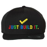 Just Build It Master Builder Building Block Wool Snapback Cap