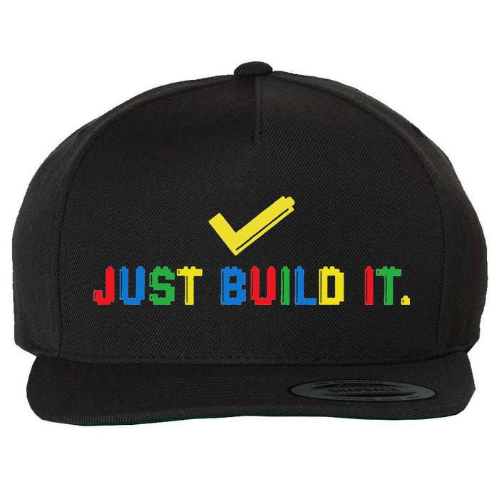 Just Build It Master Builder Building Block Wool Snapback Cap