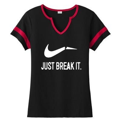 Just Break It Ladies Halftime Notch Neck Tee