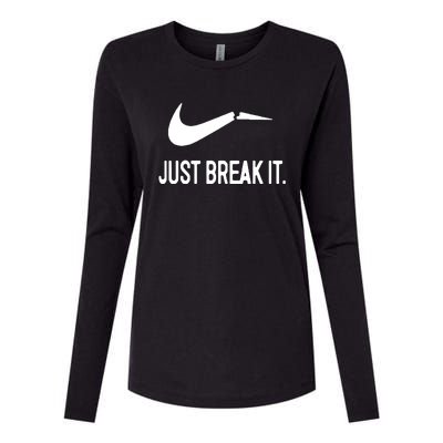 Just Break It Womens Cotton Relaxed Long Sleeve T-Shirt