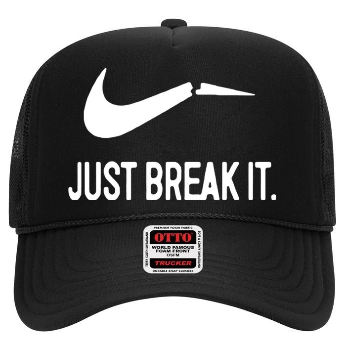 Just Break It High Crown Mesh Back Trucker Hat