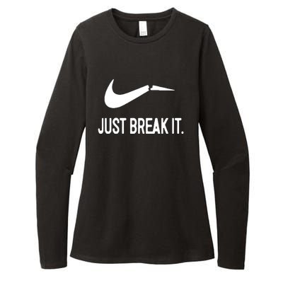 Just Break It Womens CVC Long Sleeve Shirt