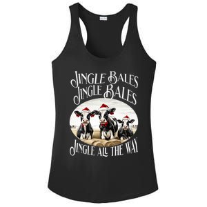 Jingle Bales Jingle Bales Jingle All The Way Christmas Cow Great Gift Ladies PosiCharge Competitor Racerback Tank