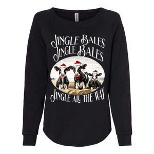 Jingle Bales Jingle Bales Jingle All The Way Christmas Cow Great Gift Womens California Wash Sweatshirt