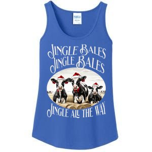 Jingle Bales Jingle Bales Jingle All The Way Christmas Cow Great Gift Ladies Essential Tank