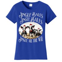 Jingle Bales Jingle Bales Jingle All The Way Christmas Cow Great Gift Women's T-Shirt