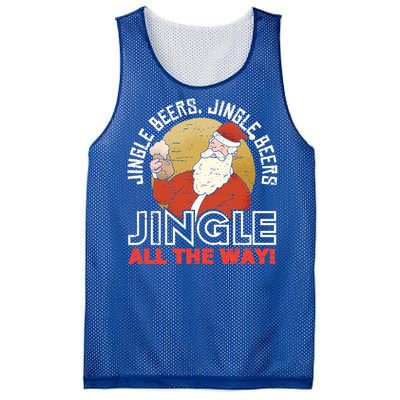 Jingle Beers Jingle All The Way Christmas Alcohol Gift Mesh Reversible Basketball Jersey Tank