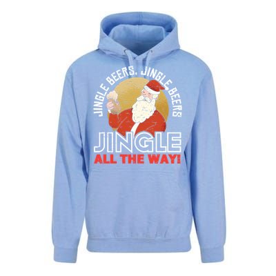 Jingle Beers Jingle All The Way Christmas Alcohol Gift Unisex Surf Hoodie