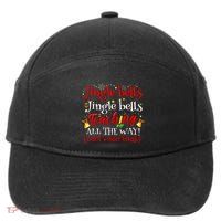 Jingle Bells Jingle Bells Teaching All The Way Xmas Teacher 7-Panel Snapback Hat