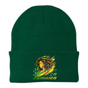 Jamaican Black Jamaica Flag Hair Women Knit Cap Winter Beanie