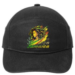 Jamaican Black Jamaica Flag Hair Women 7-Panel Snapback Hat