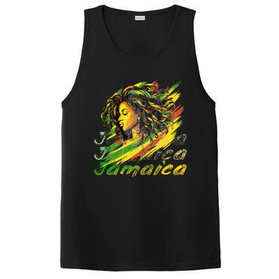 Jamaican Black Jamaica Flag Hair Women PosiCharge Competitor Tank