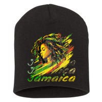 Jamaican Black Jamaica Flag Hair Women Short Acrylic Beanie