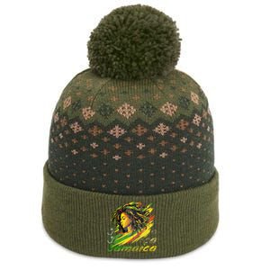 Jamaican Black Jamaica Flag Hair Women The Baniff Cuffed Pom Beanie